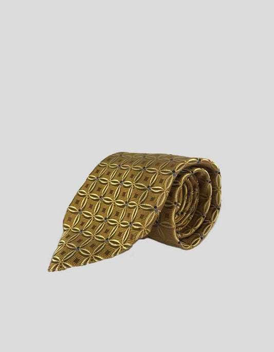 ERMENEGILDO ZEGNA Mustard and Blue Tie - One Size
