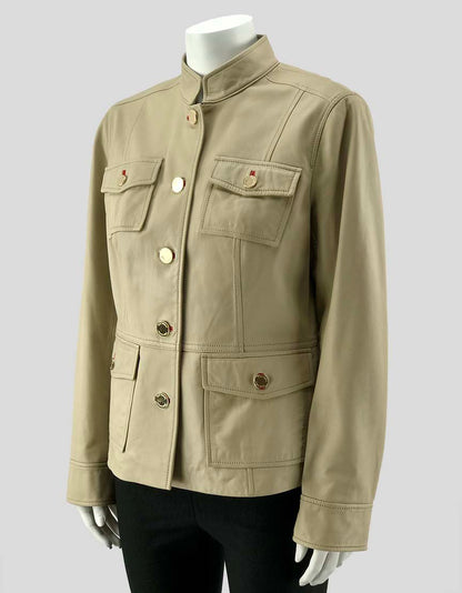 TORY BURCH Leather Jacket - 10 US