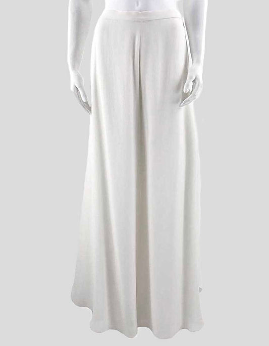 St John Evening Cream Wide Leg Silk Evening Pants Size 4 US