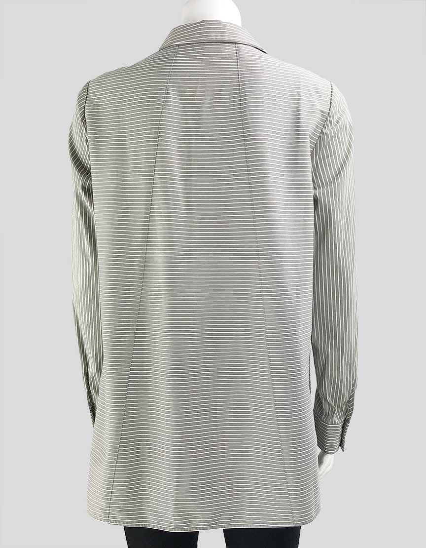 Lafayette 148 Striped Button Down Women's Shirt Small