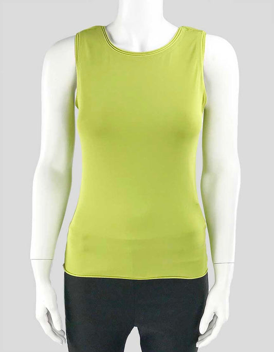 Armani Collezioni Lime Green Tank Top Size 6 US