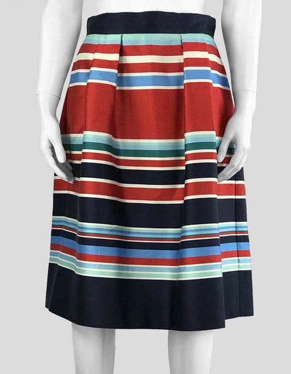 Caroline Issa For Nordstrom Signature Horizontal Striped Skirt 6 US