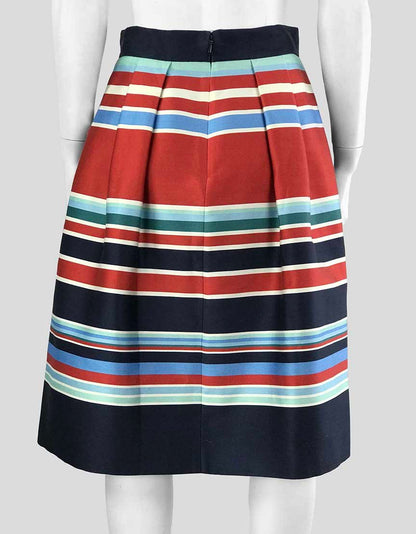 Caroline Issa For Nordstrom Signature Horizontal Striped Skirt 6 US