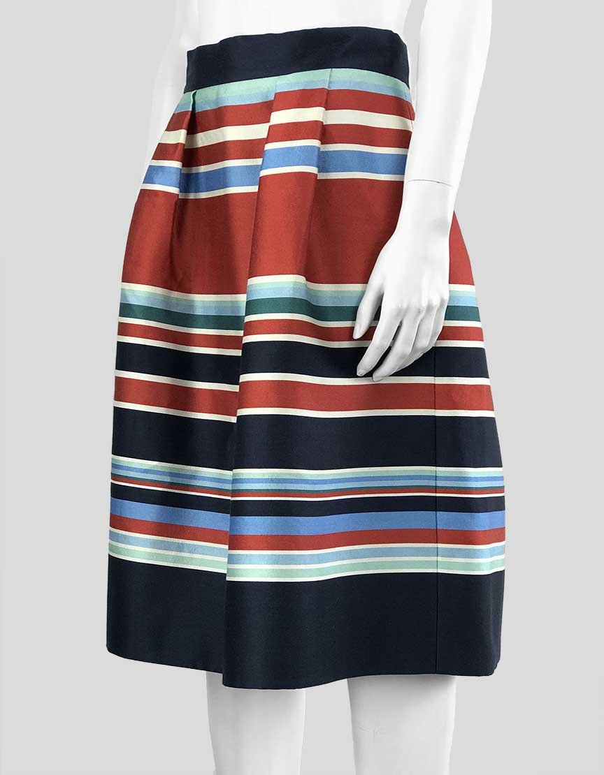 Caroline Issa For Nordstrom Signature Horizontal Striped Skirt 6 US