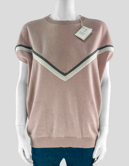 Brunello Cucinelli Cashmere Cap Sleeve Sweater Size Medium