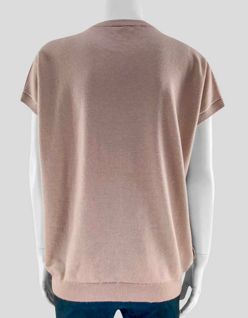Brunello Cucinelli Cashmere Cap Sleeve Sweater Size Medium