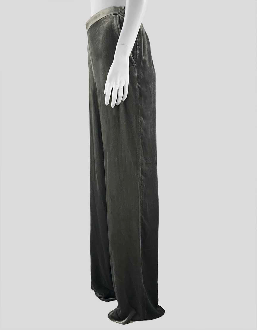 St John Sport Rayon Silk Velvet Wide Leg Pull On Pants Large