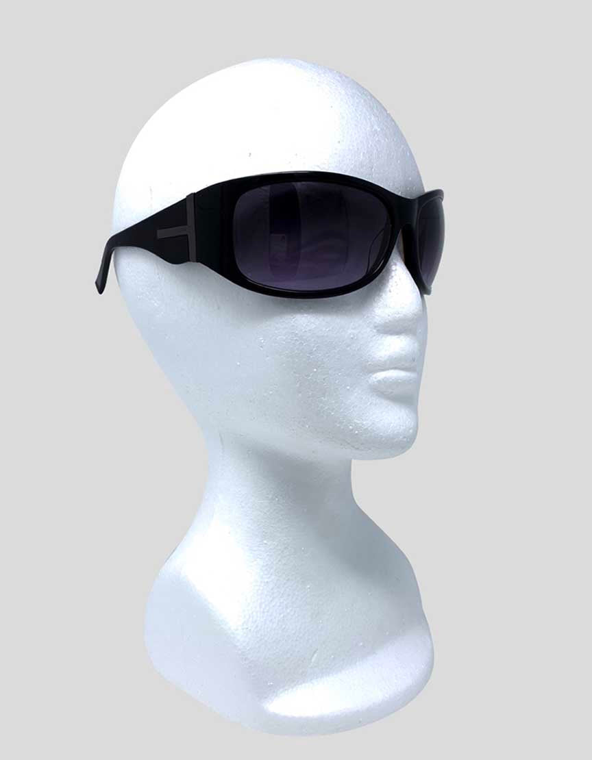 Bruce Oldfield Black Wrap Sunglasses