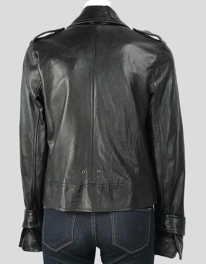 Mike & Chris Black Leather Jacket - Small