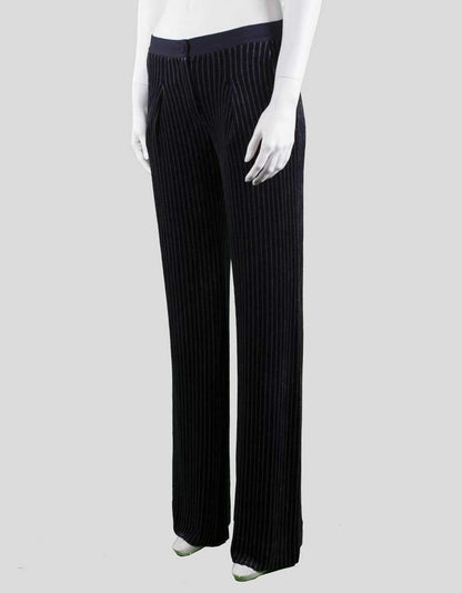 Emporio Armani Blue And Grey Striped Pant Suit Size 42 38