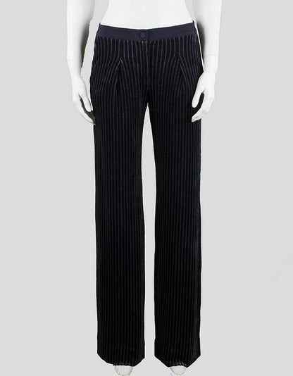 Emporio Armani Blue And Grey Striped Pant Suit Size 42 38