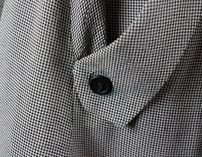 Giorgio Armani Black And White Houndstooth Full Skirt With Side Pockets Size 40