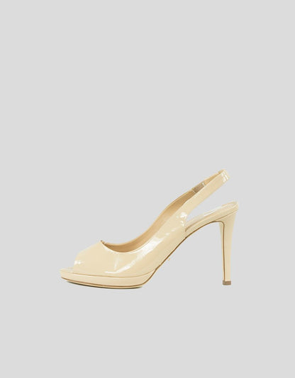 SERGIO ROSSI  Patent Leather Slingback Pumps - 38 IT | 8 US