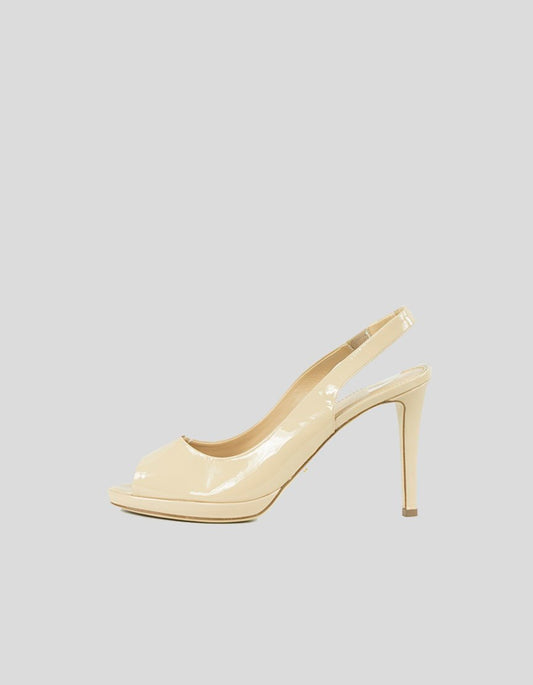SERGIO ROSSI  Patent Leather Slingback Pumps - 38 IT | 8 US