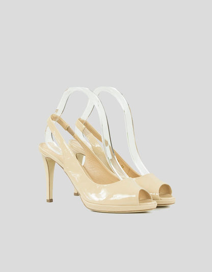 SERGIO ROSSI  Patent Leather Slingback Pumps - 38 IT | 8 US