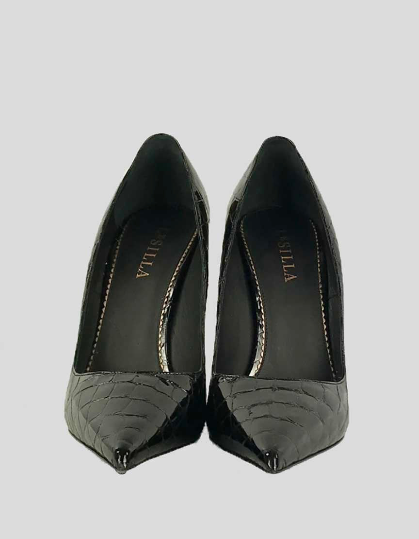 LE SILLA Patent Leather Croc Design Heels - 40 IT | 10 US