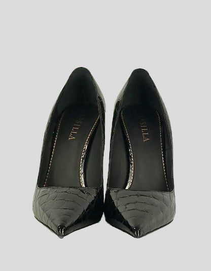 LE SILLA Patent Leather Croc Design Heels - 40 IT | 10 US