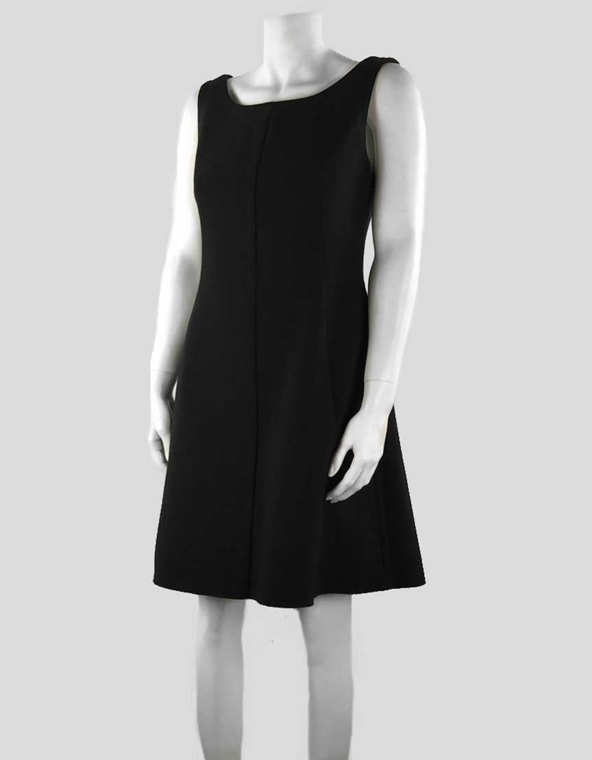 Jill Sander Sleeveless Black Trapeze Dress 6 US