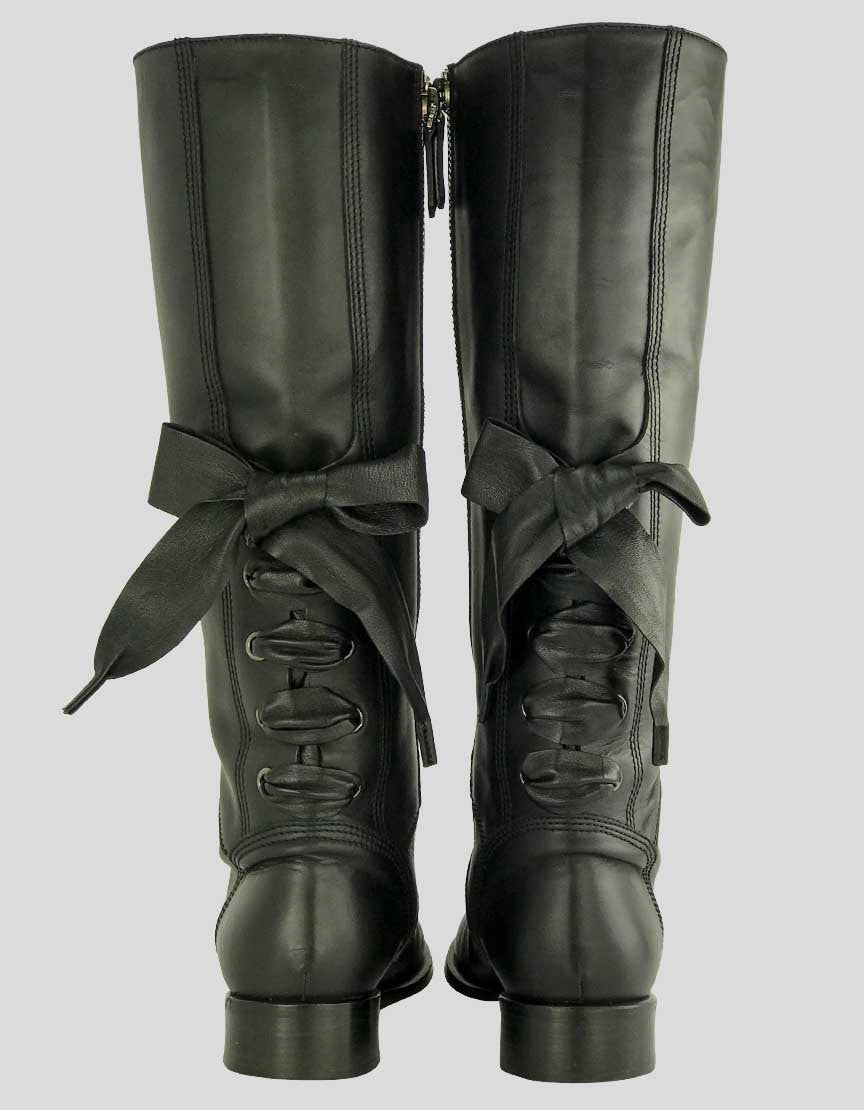 VALENTINO RED Knee High Black Boots - 39.5 IT | 9.5 US