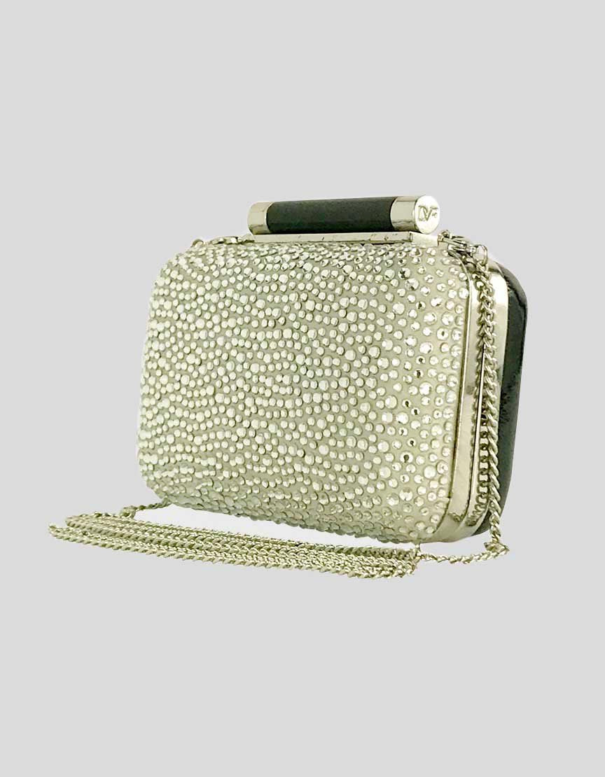 DVF Tonda Small Pave Crystal Clutch