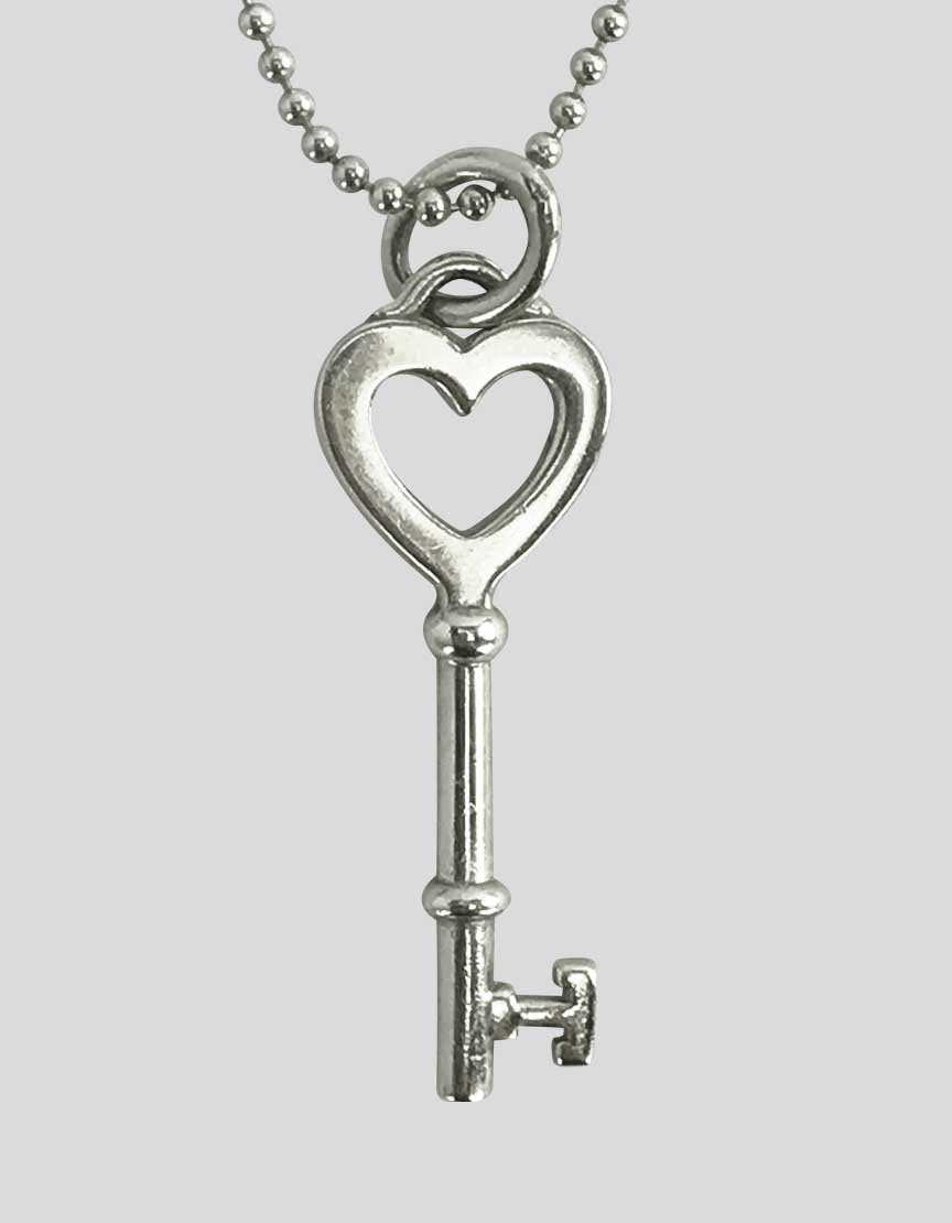 Tiffany Co Key Heart Key Pendant Mini In Sterling Silver