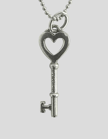 Tiffany Co Key Heart Key Pendant Mini In Sterling Silver