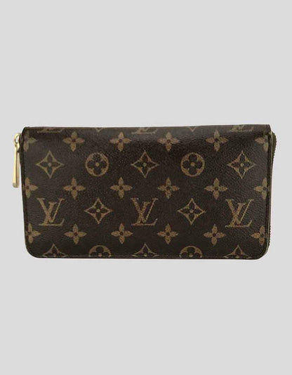 Louis Vuitton Toile Monogram Zippy Wallet Purse