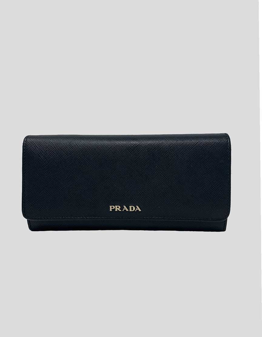 Prada Large Saffiano Leather Wallet