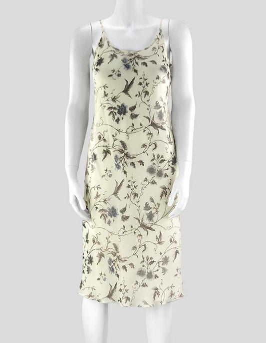 Giorgio Armani Le Collezioni Women's Cream Sleeveless Silk Slip Dress - 4 US