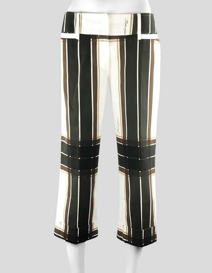 Dolce & Gabbana Cropped Mid Rise Stretch Cotton Pants - 42 IT | 6 US