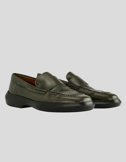 TOD's Women's Green Leather Loafers - 8 US