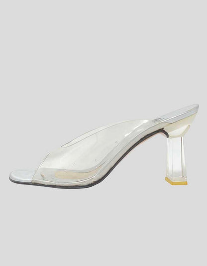 Stuart Weitzman Clear Mules - 8B US