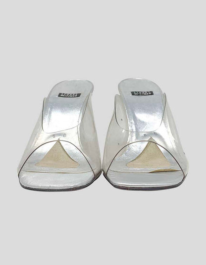 Stuart Weitzman Clear Mules - 8B US