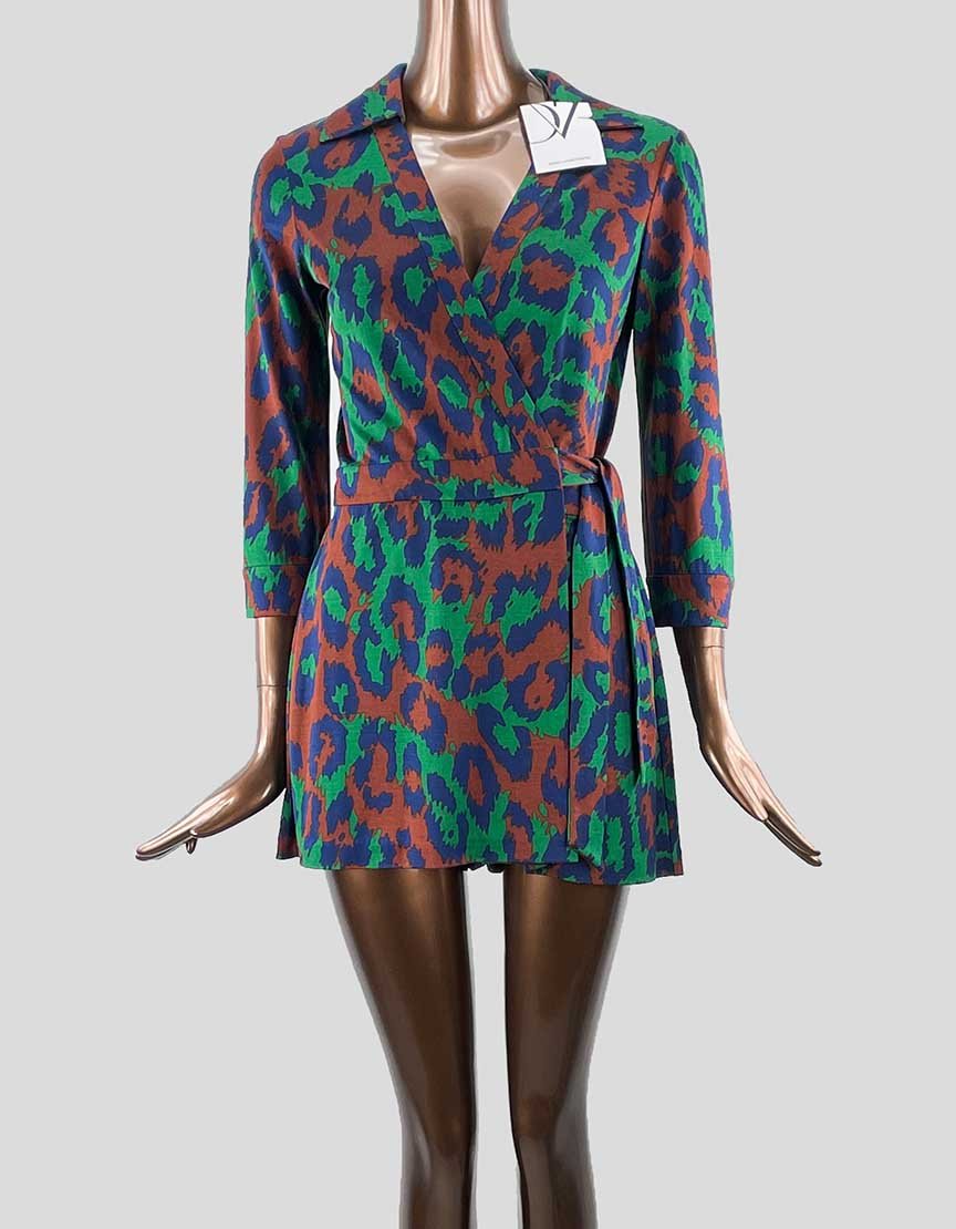 Diane Von Furstenberg Romper With Animal Print - 4 US