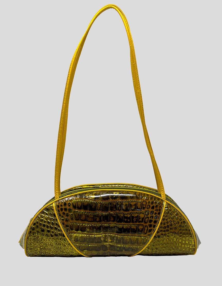 Christian Dior Croc Embossed Vintage Bag