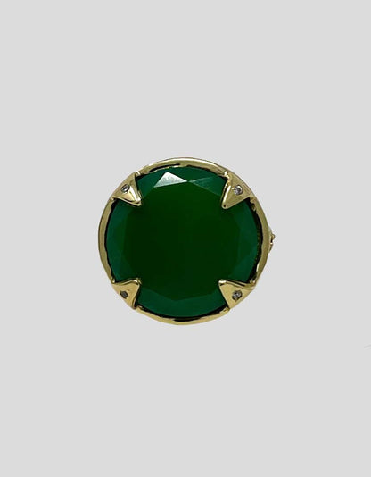 Melinda Maria Green Stone Statement Ring Size 7