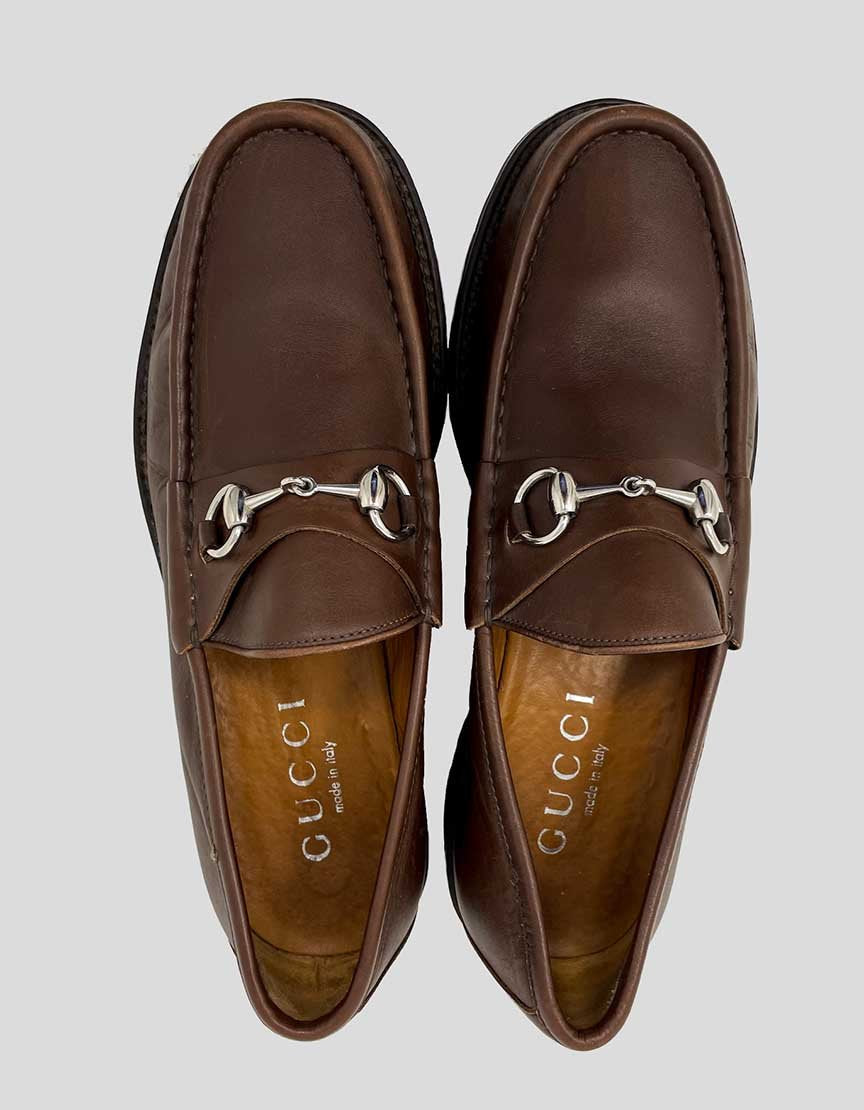 GUCCI Leather Loafers - 9 US