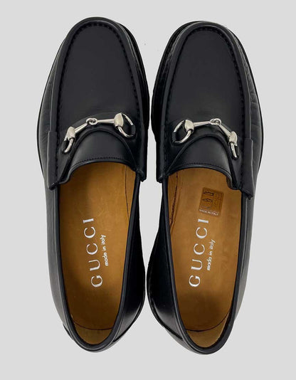 Gucci 955 Horsebit Accent Leather Dress Loafers 8.5 US