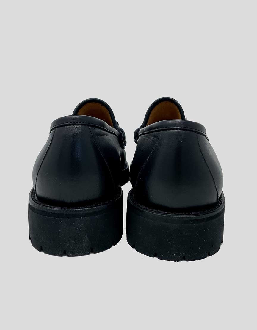 Gucci 955 Horsebit Accent Leather Dress Loafers 8.5 US