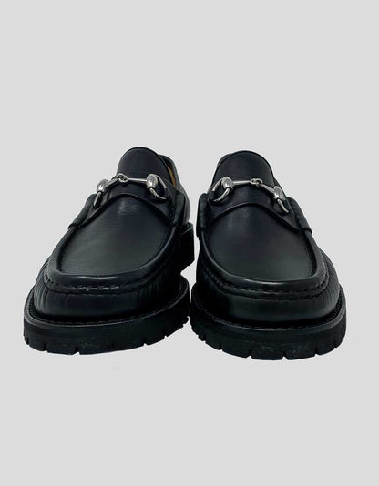 Gucci 955 Horsebit Accent Leather Dress Loafers 8.5 US