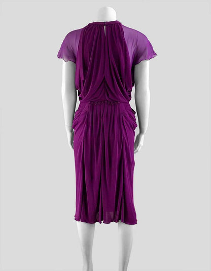 Alberta Ferretti Purple Knee Length Cocktail Dress 36 Eu 4 US