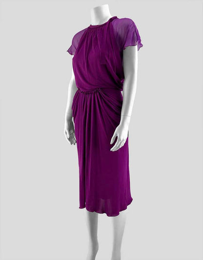 Alberta Ferretti Purple Knee Length Cocktail Dress 36 Eu 4 US