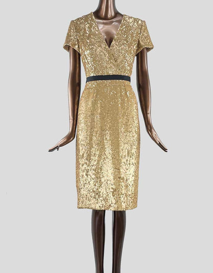 BURBERRY LONDON Gold Evening Dress - 6 US LuxAnthropy BURBERRY LONDON Gold Evening Dress - 6 US LuxAnthropy