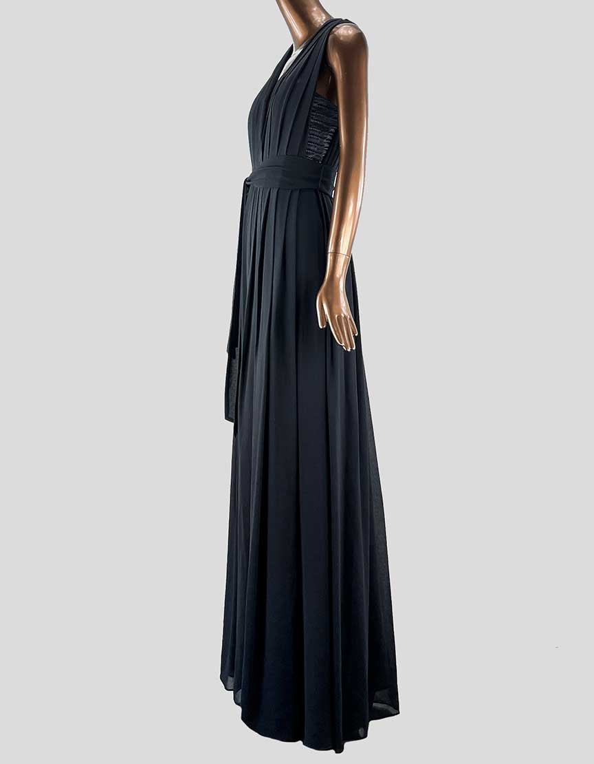 L Agence Plunge Neckline Long Formal Dress 4 US