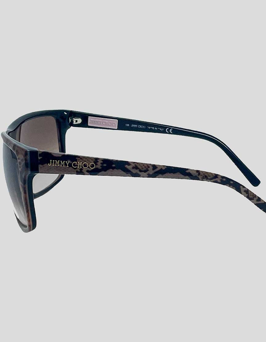 Jimmy Choo Oversized Gradient Sunglasses In Brown Acetate