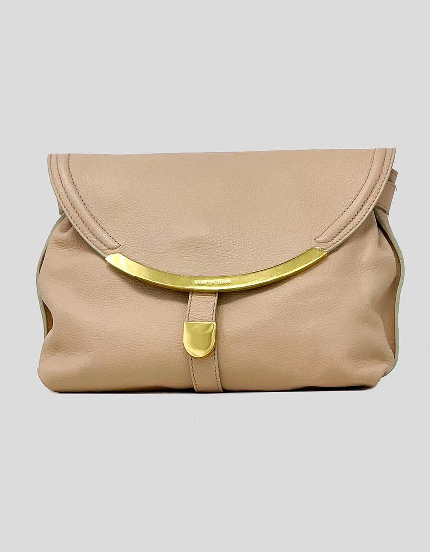 See By Chloe Foldover Leather Clutch Bag