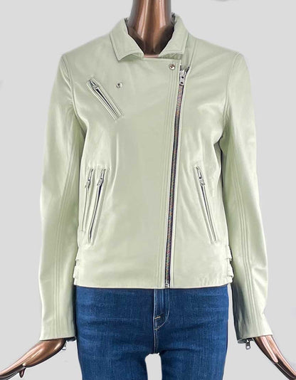 Steffan Schraut Lamb Leather Moto Jacket 38 It 4 US