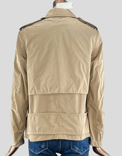 Phillip Lim Oversized Biker Jacket In Tan Nylon Size 4 US