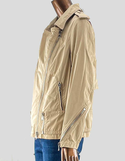 Phillip Lim Biker Jacket In Tan Nylon w/ Tags - 4 US