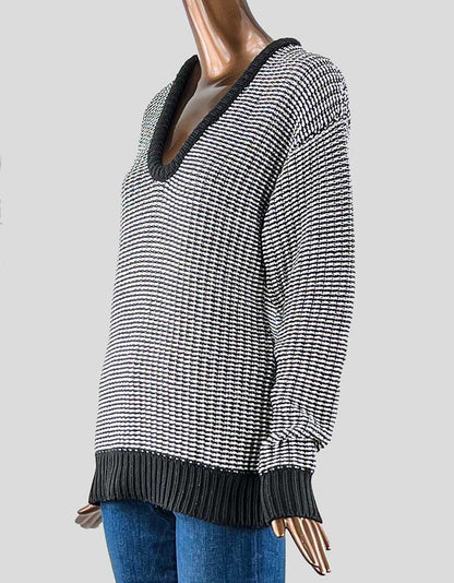 T By Alexander Wang Black and White Sweater - Small